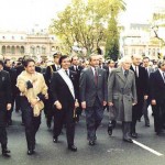 Comitiva presidencial al Te Deum del 25 de mayo-1990