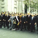 Comitiva presidencial al Te Deum del 25 de mayo- 1991
